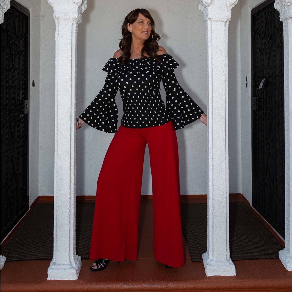Striking Red Tall Women's Palazzo Pant